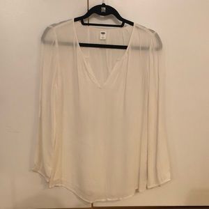 Old Navy White Chiffon Top